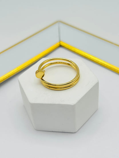18K Gold Nail Ring