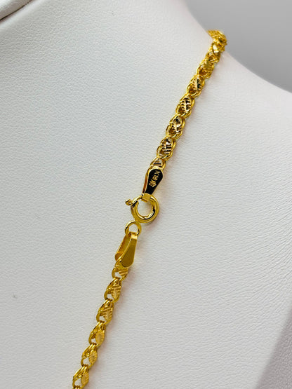 K18 Japan Gold Slim Damascus Chain