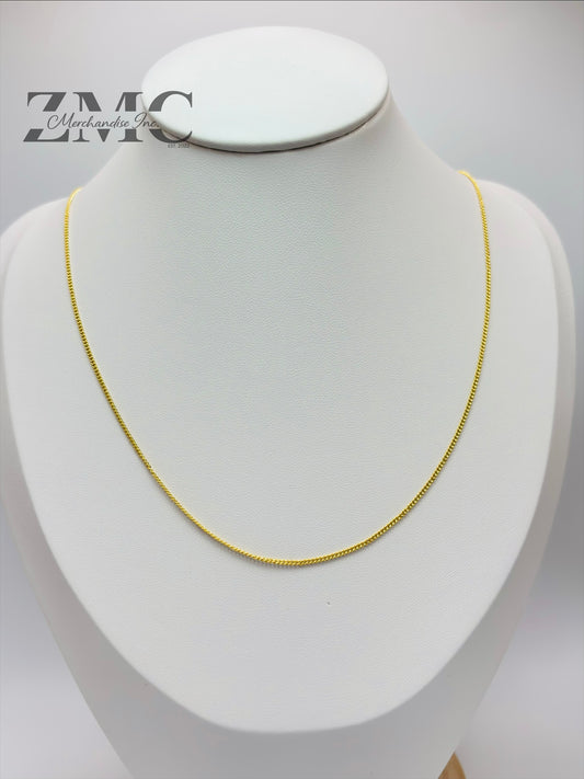 18K Gold Flat Curb Chain