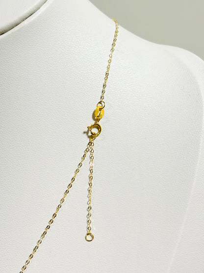 18K Gold V Attached Necklace