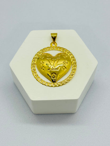 18K Gold Heart Pendant