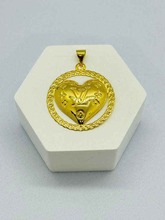18K Gold Heart Pendant