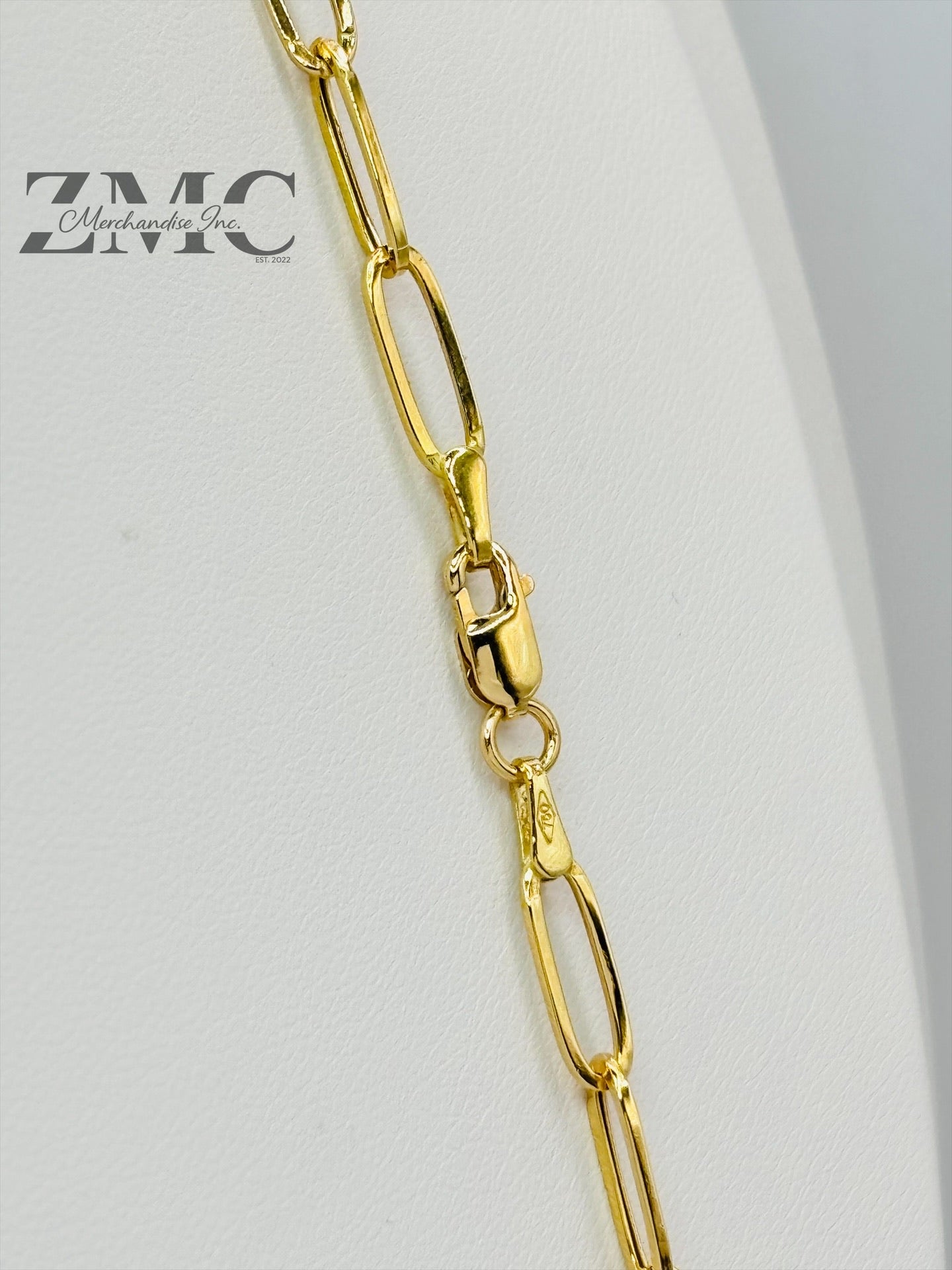 18K Gold Paperclip Heart Locket Necklace