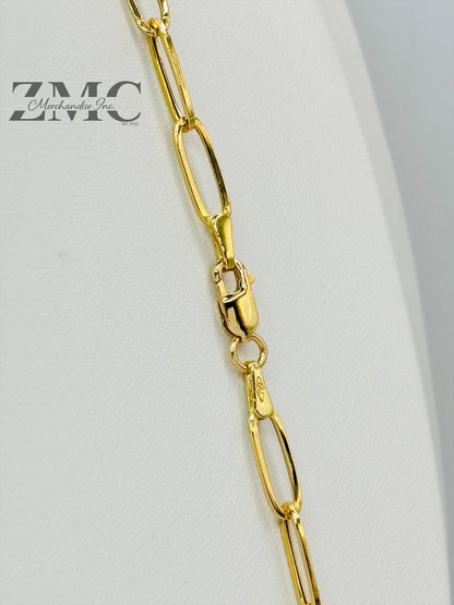 18K Gold Paperclip Heart Locket Necklace