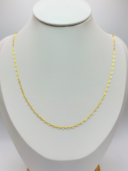 18K Gold Mini Link Paperclip Chain