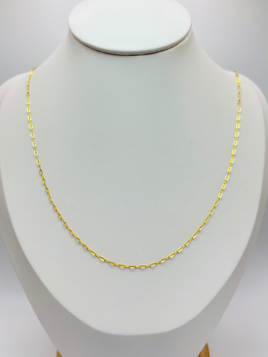 18K Gold Mini Link Paperclip Chain