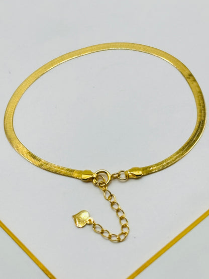 18K Gold Snake Flat Bracelet