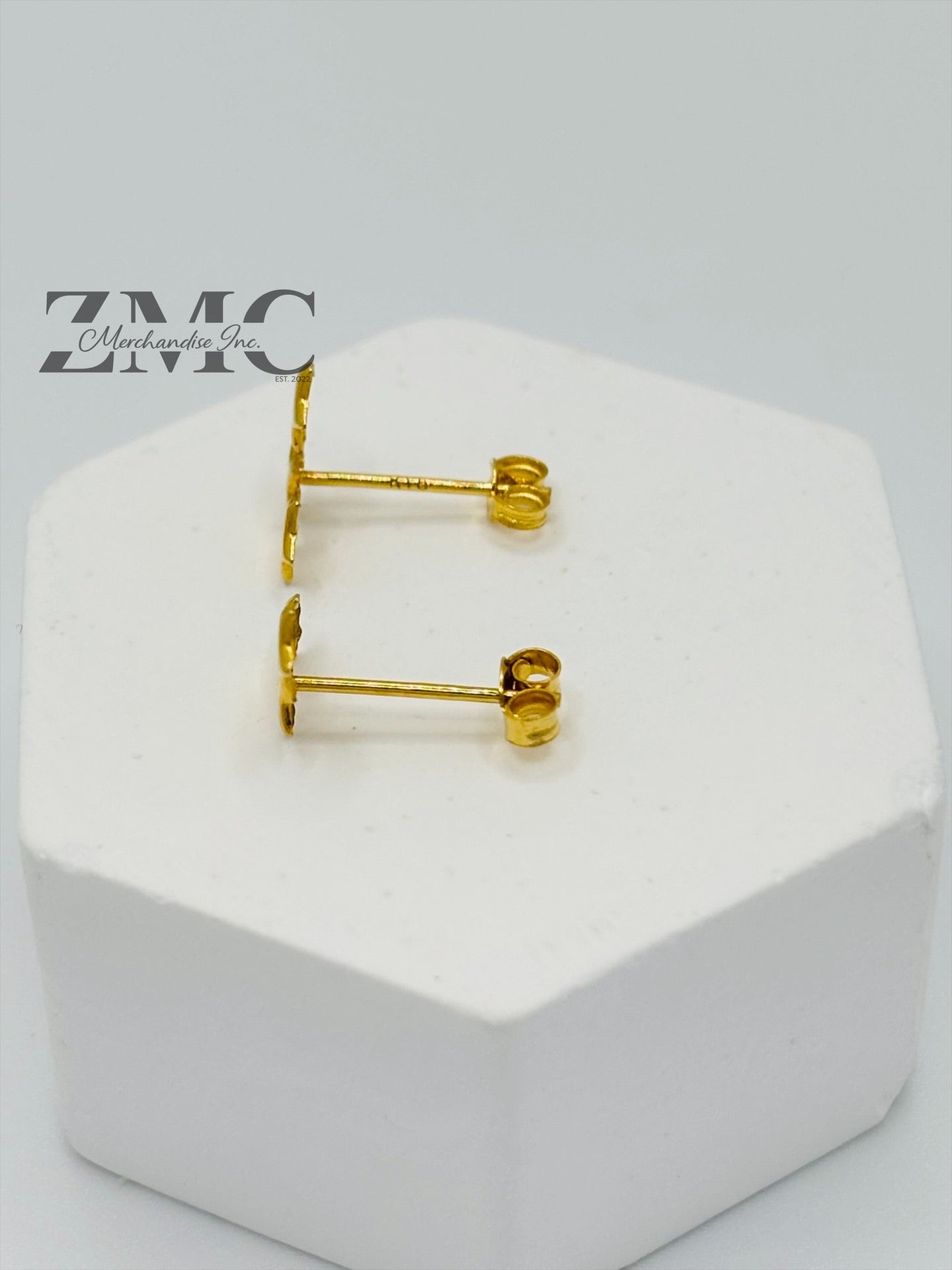 18K Gold 3 Star Earrings