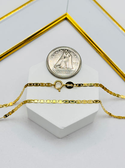 18K Gold G Flat Chain