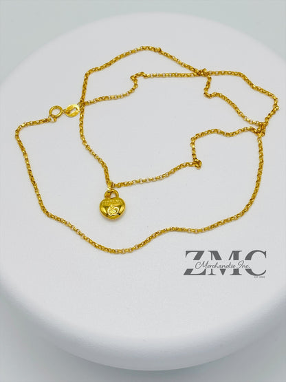 18K Gold Tauco Heart Necklace