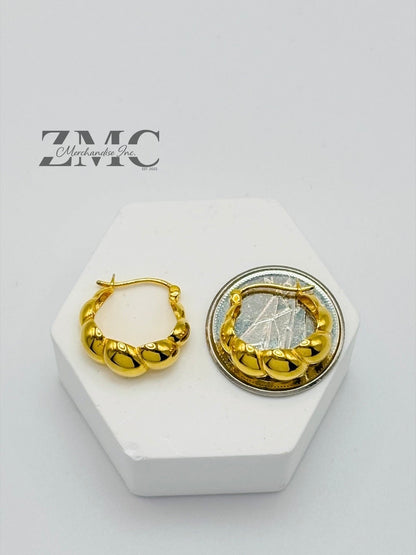 18K gold Croissant Loop Earrings