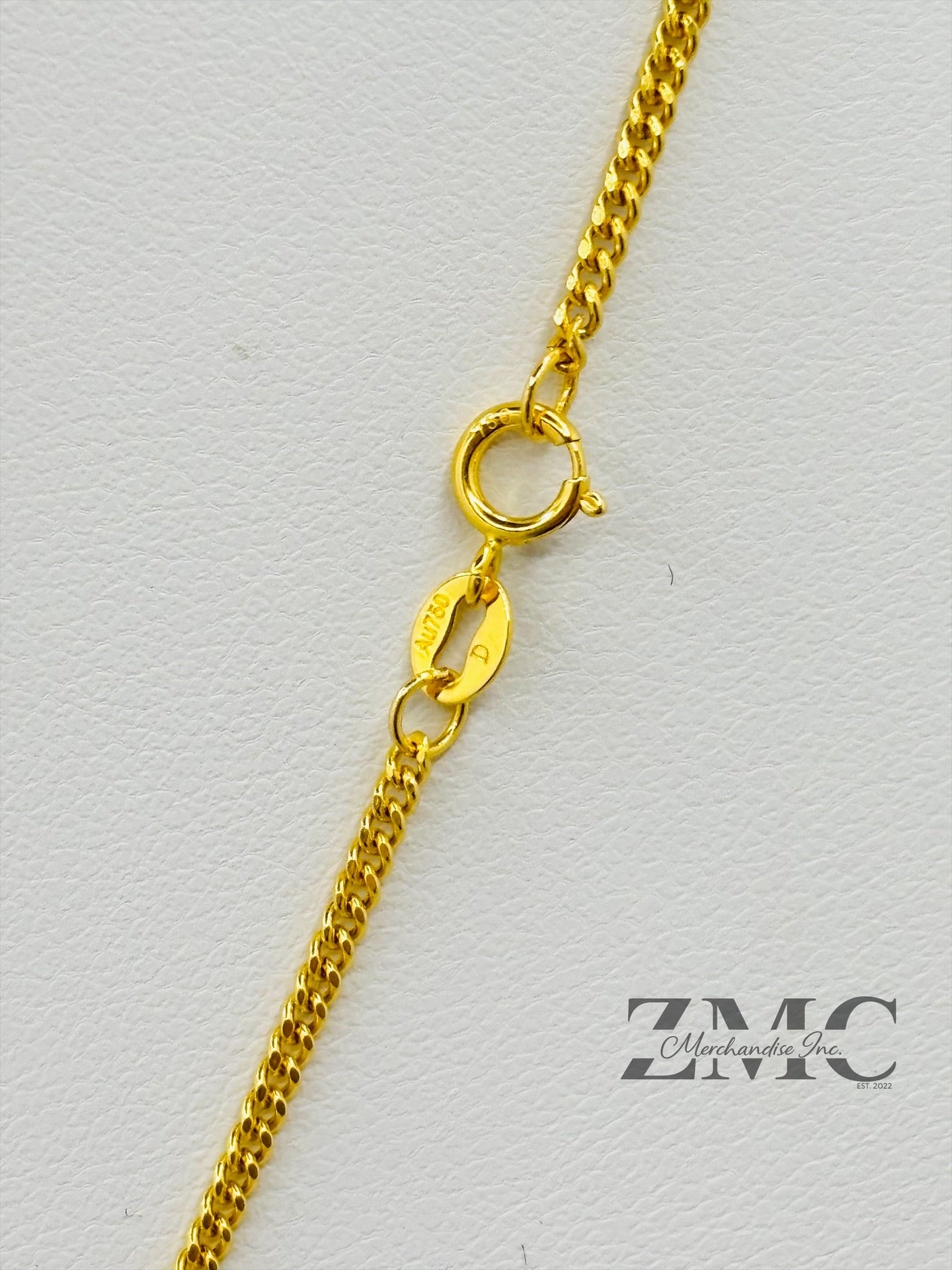 18K Gold Jesus/Mary Necklace