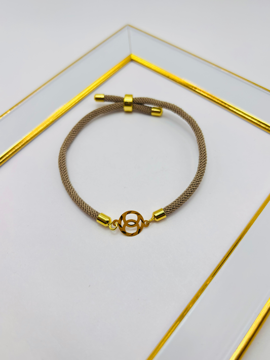18K Gold C String Bracelet
