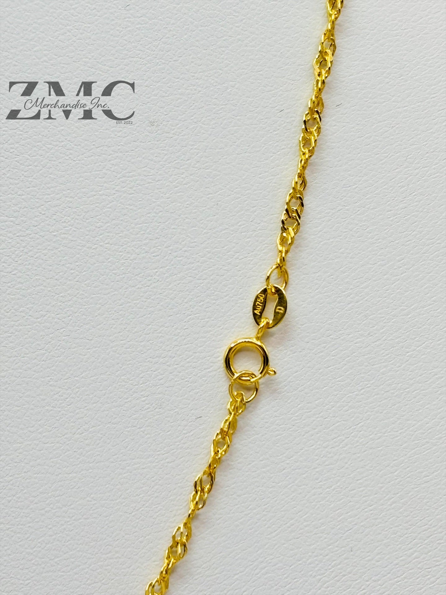 18K Gold T B Necklace