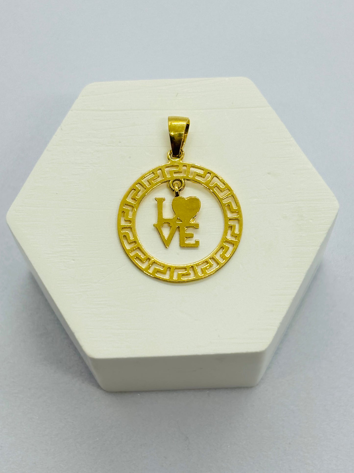 18K Gold LOVE Pendant