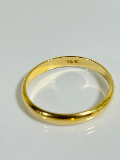 18K Gold Plain Ring or Couple Ring