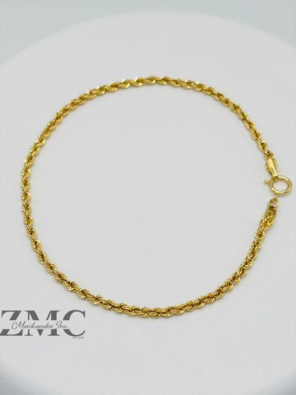 18K Gold Rope Bracelet
