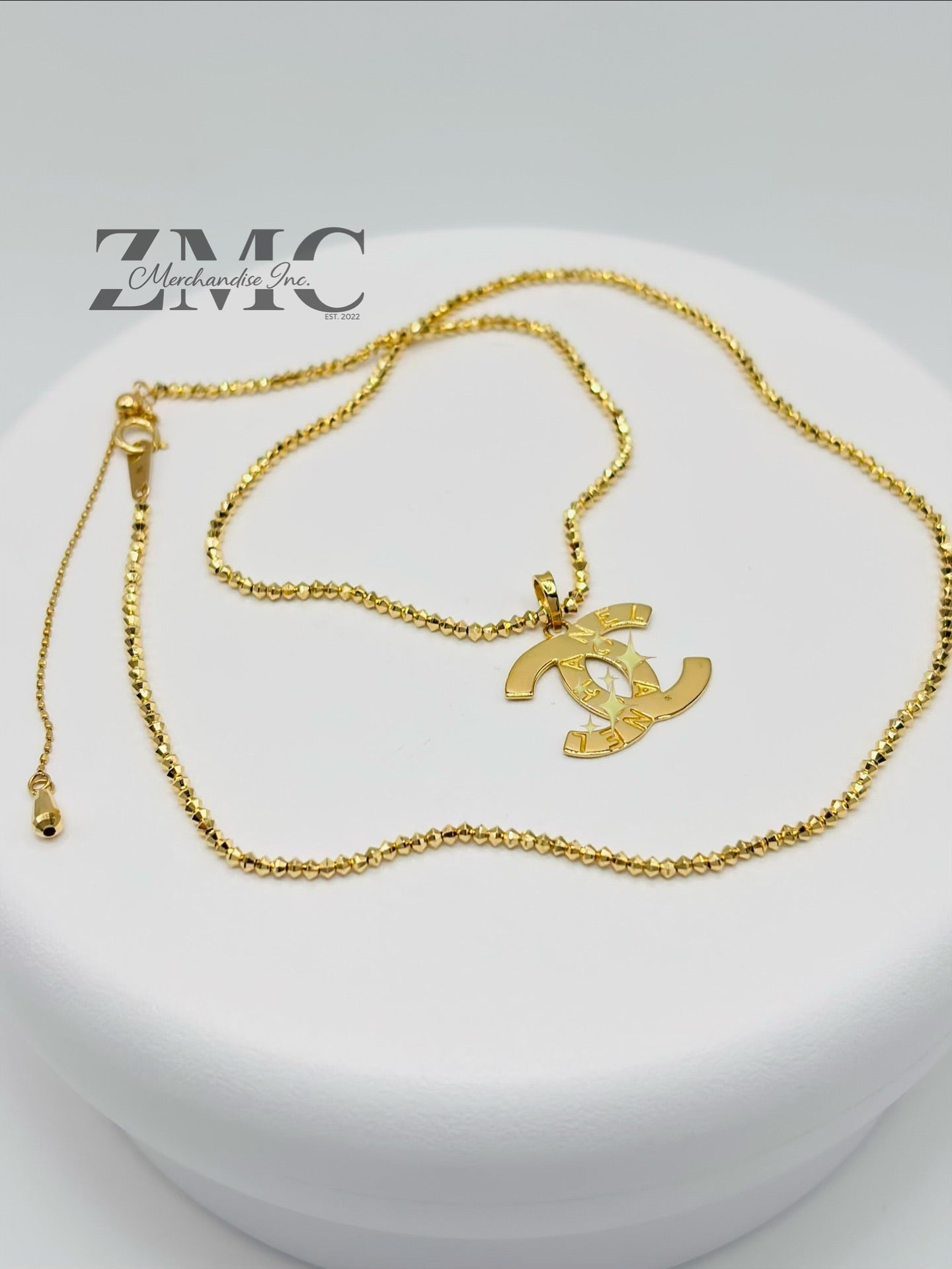 18K Gold Mirror C Necklace