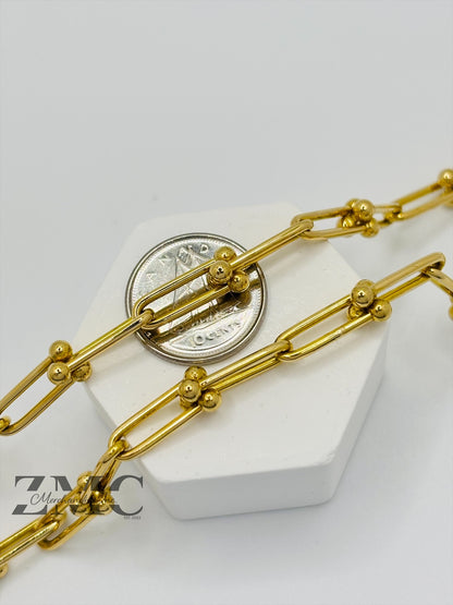 18K Gold Hardware Padlock Necklace