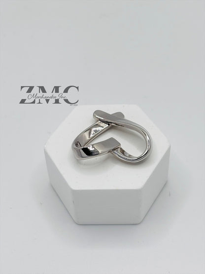 18K White Gold Open Heart Pendant (Electroform)