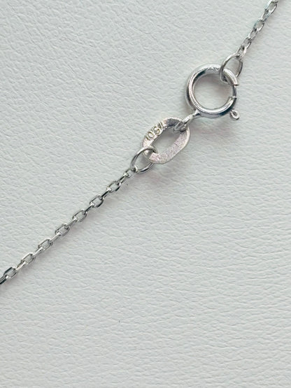 K18 White Gold Butterfly 0.50ct Natural Blue/White Diamonds Necklace