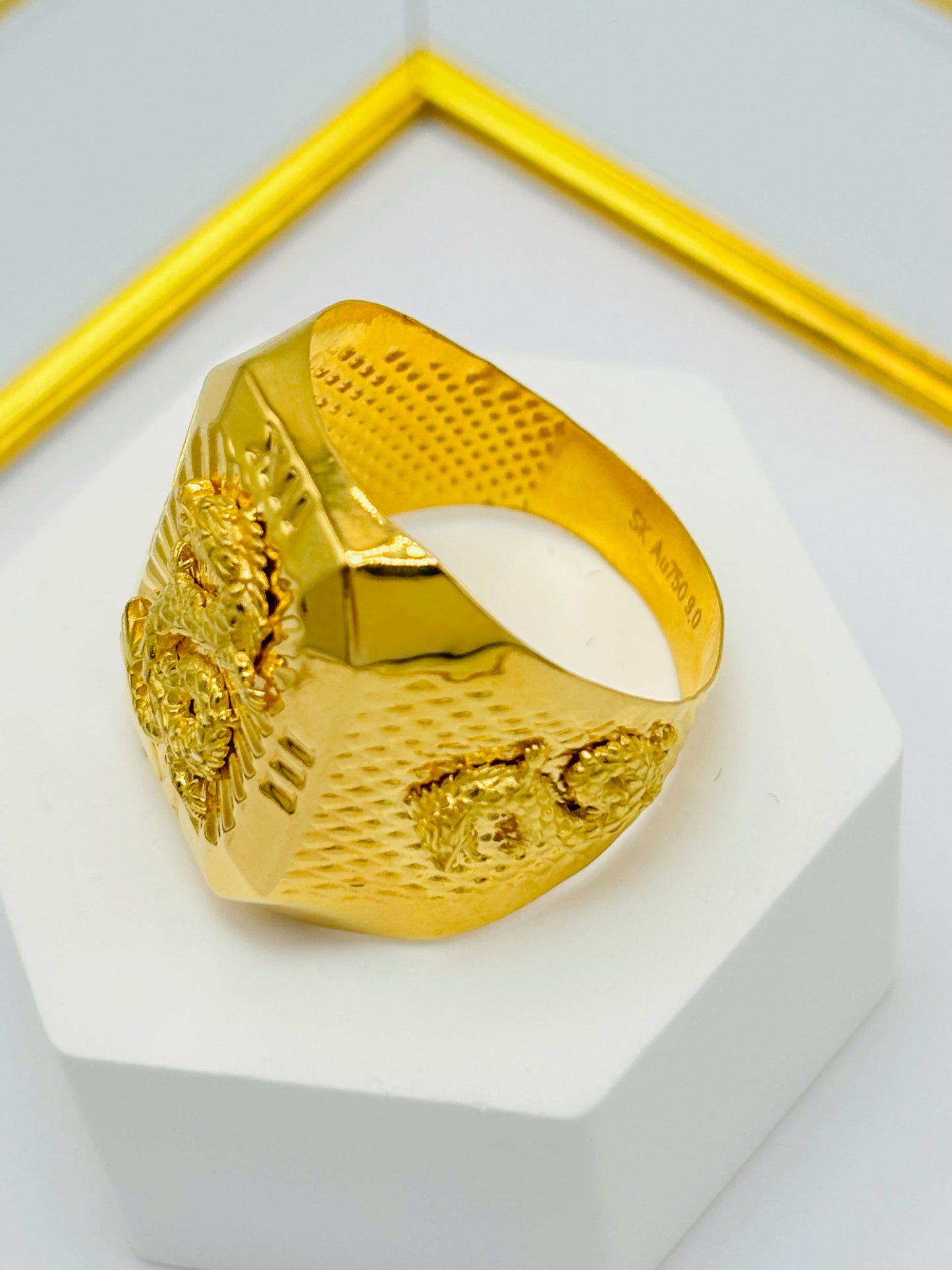 18K Gold Men's Dragon Ring