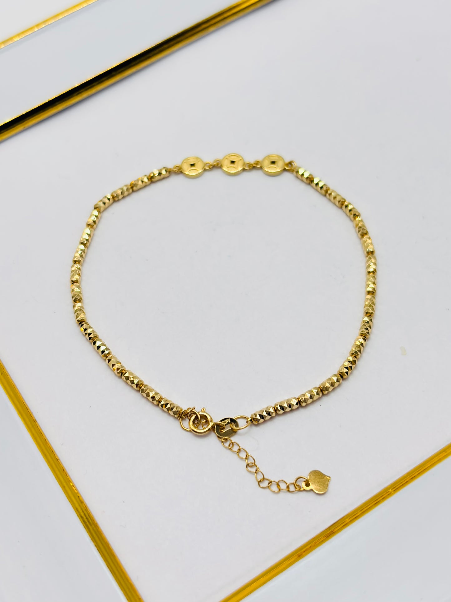 18K Gold Lucky Money Coin Bracelet