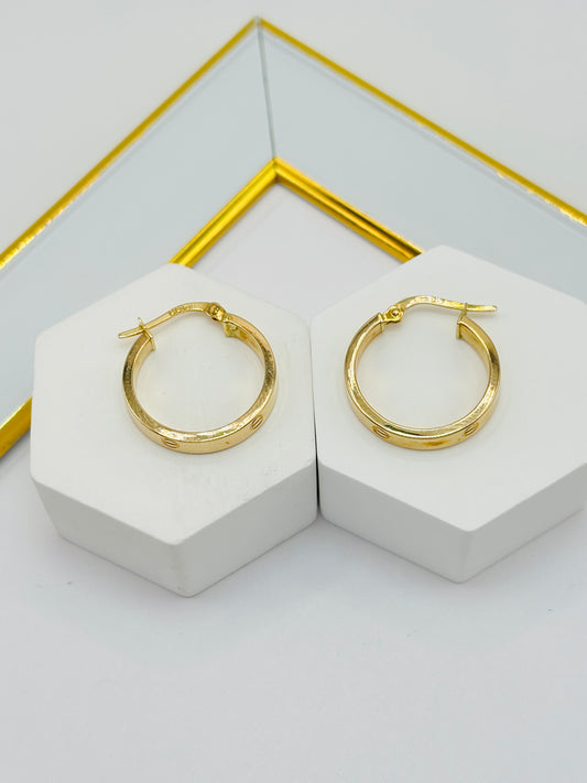 K18 Japan Gold Loop Earrings 19.3mm