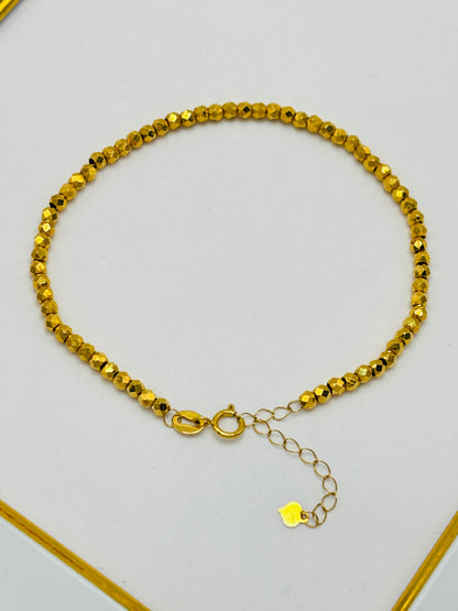 18K Gold Mirror Ball Bracelet