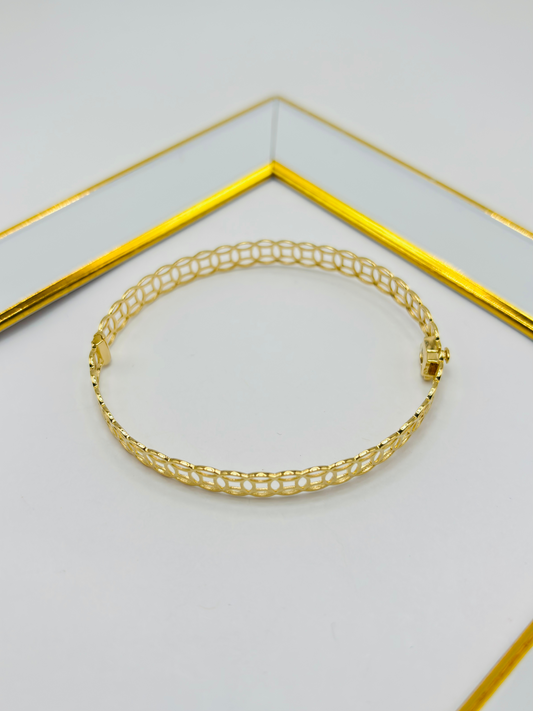 18K Gold Money Cather Bangle