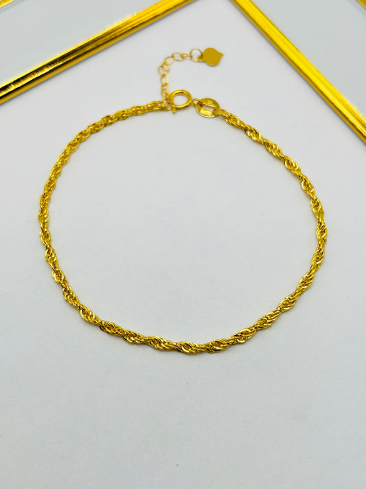 18K Gold Rope Bracelet