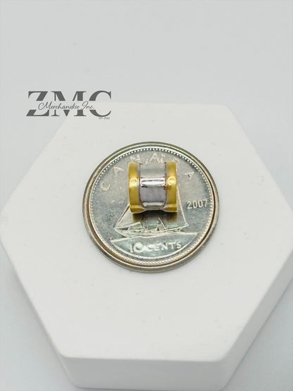 18K Gold Two-tone Barrel Pendant