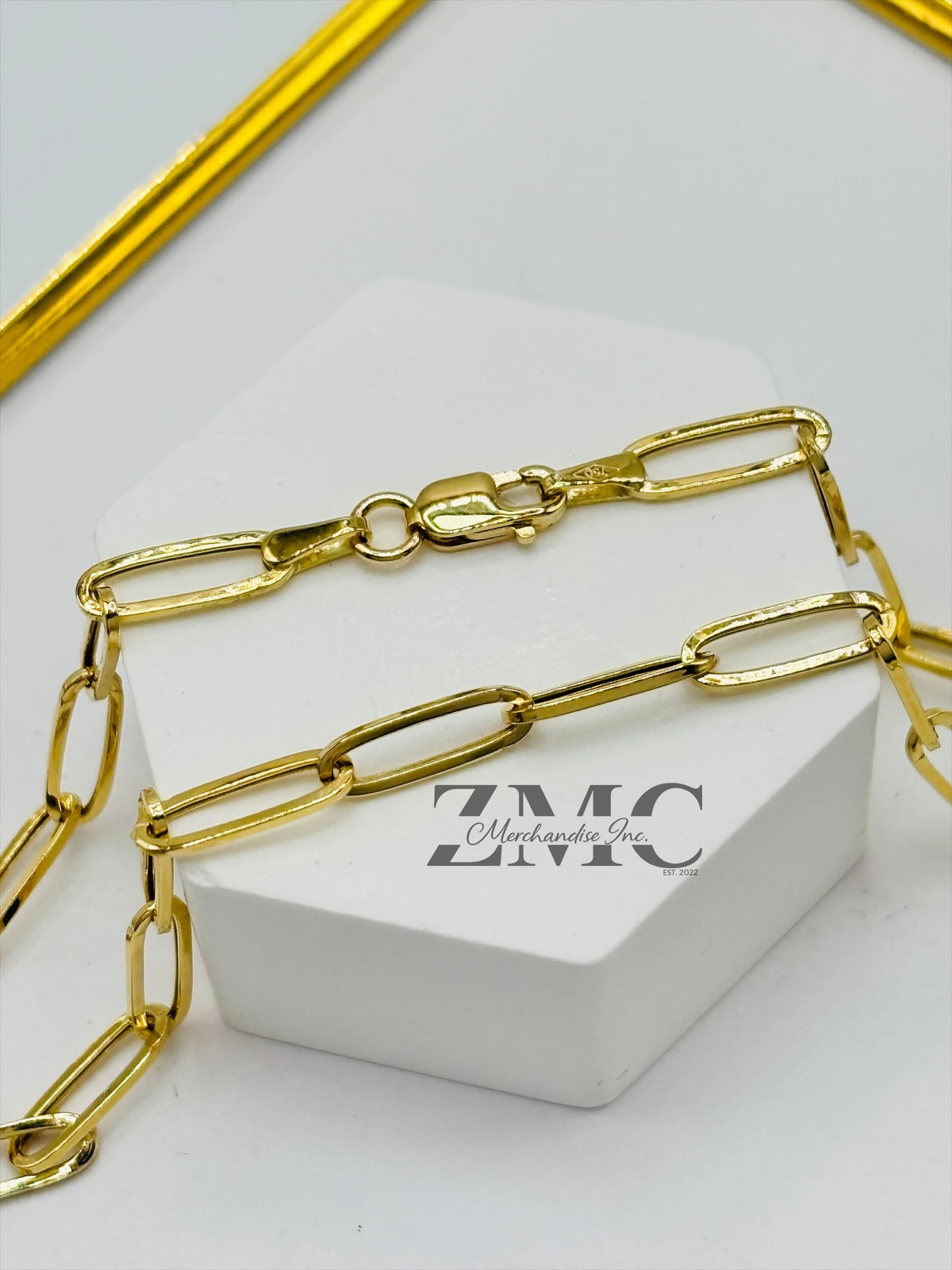 18K Gold Paperclip Chain