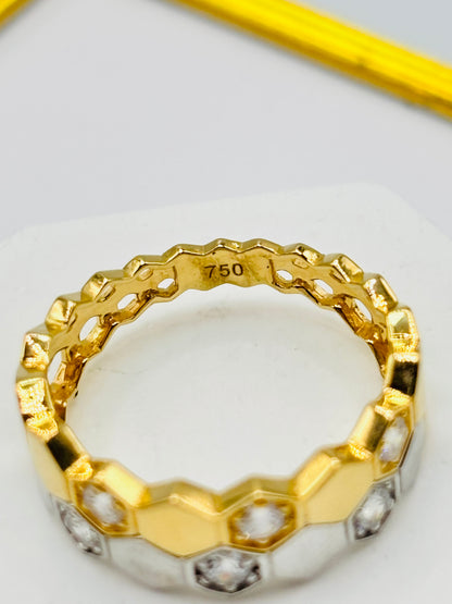 18K Gold Two-tone Ring