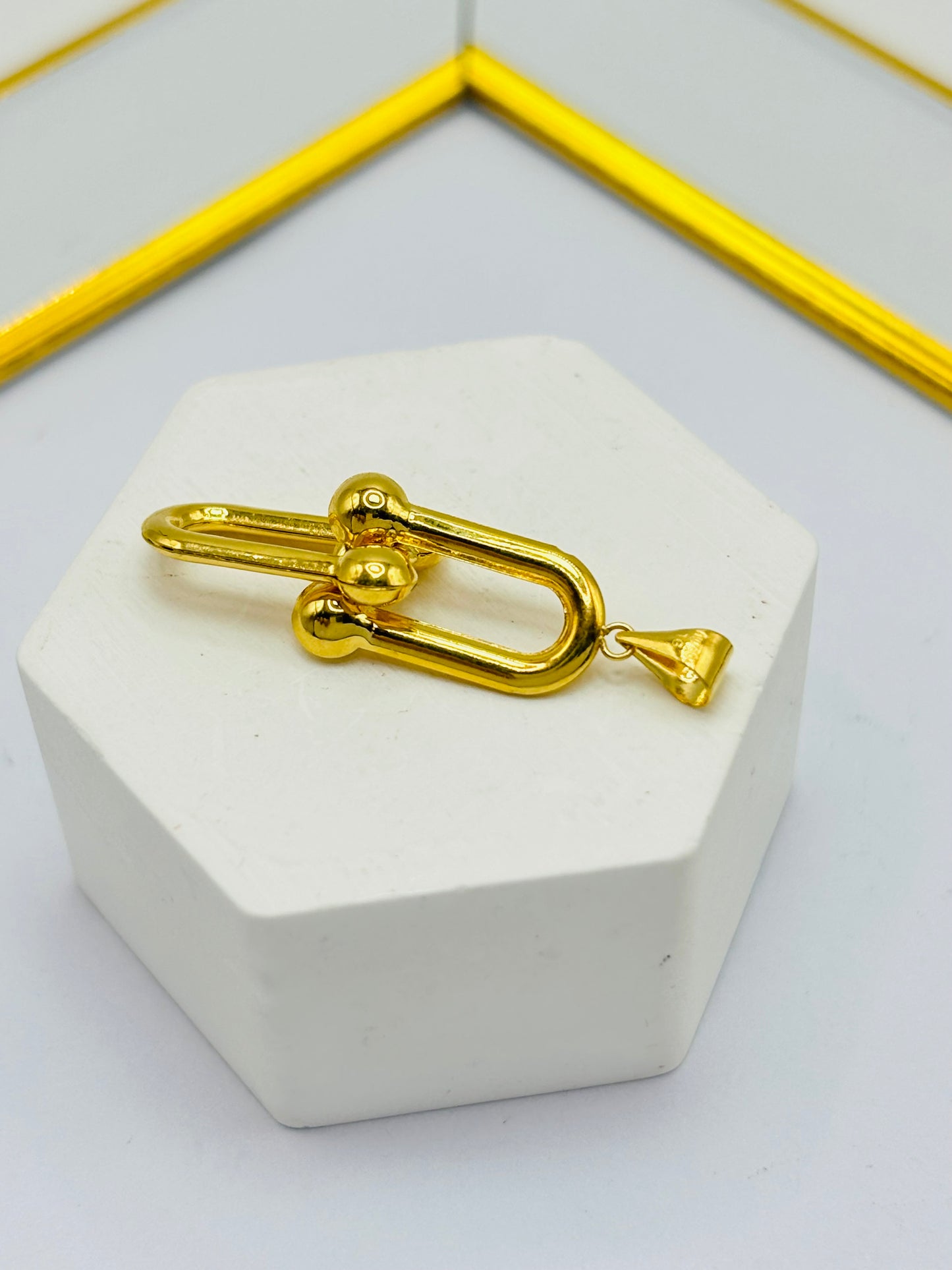 18K Gold Hardware Pendant