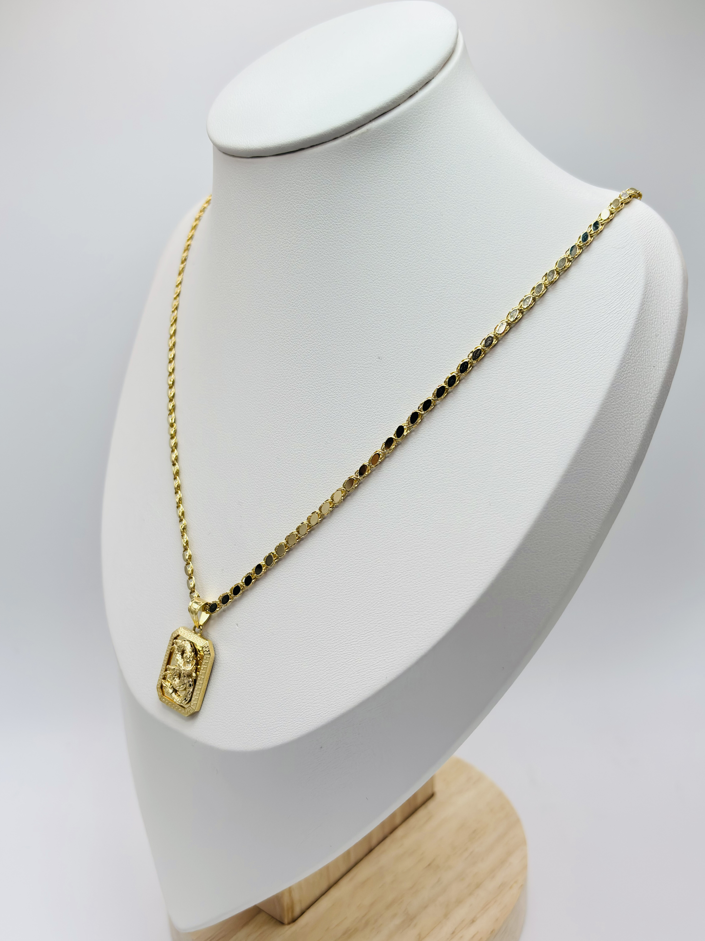 18K Gold Dragon Necklace