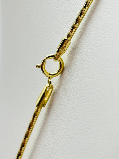18K Gold Omega Chain with Pendant Set