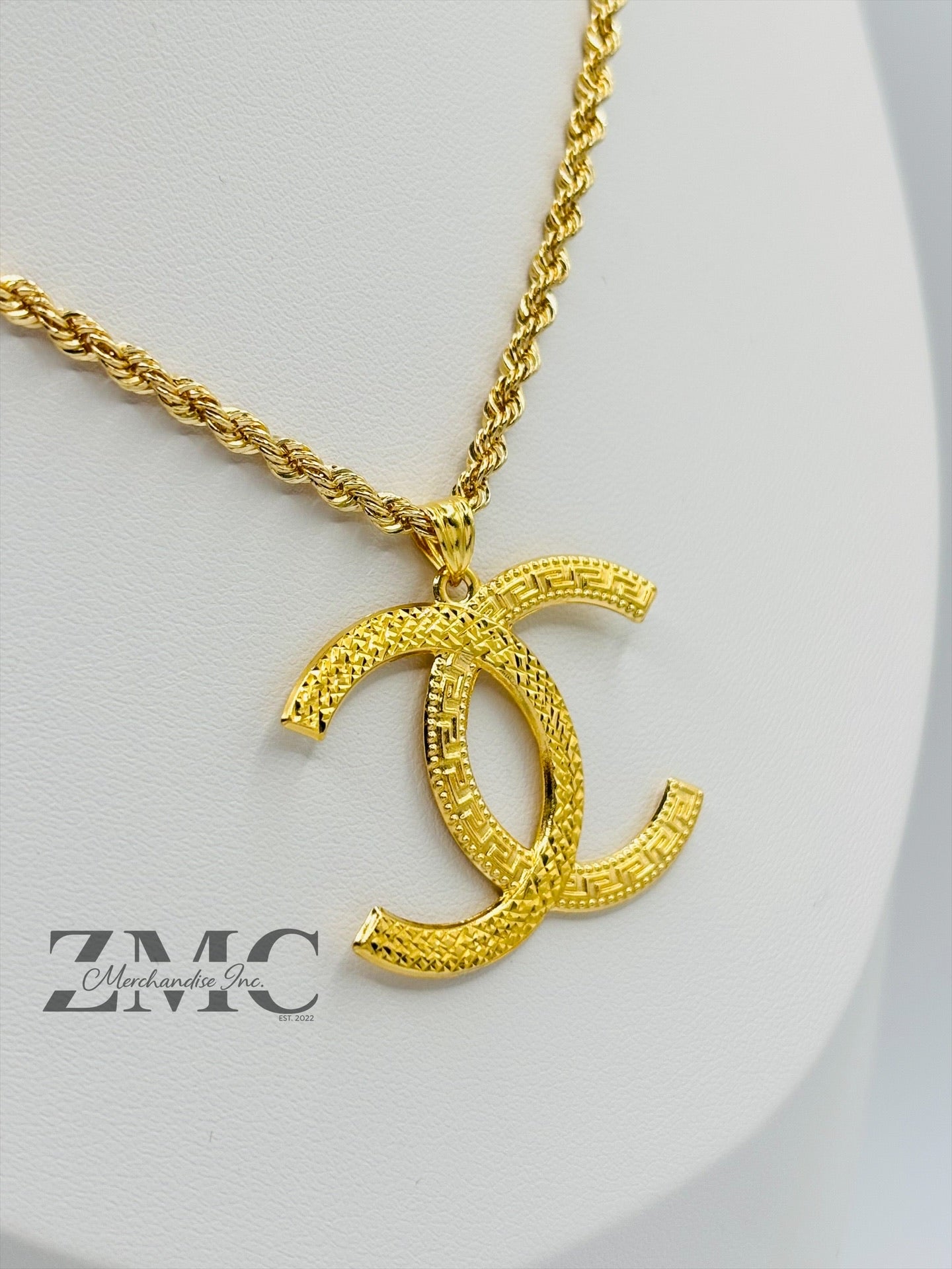 18K Gold C Rope Necklace