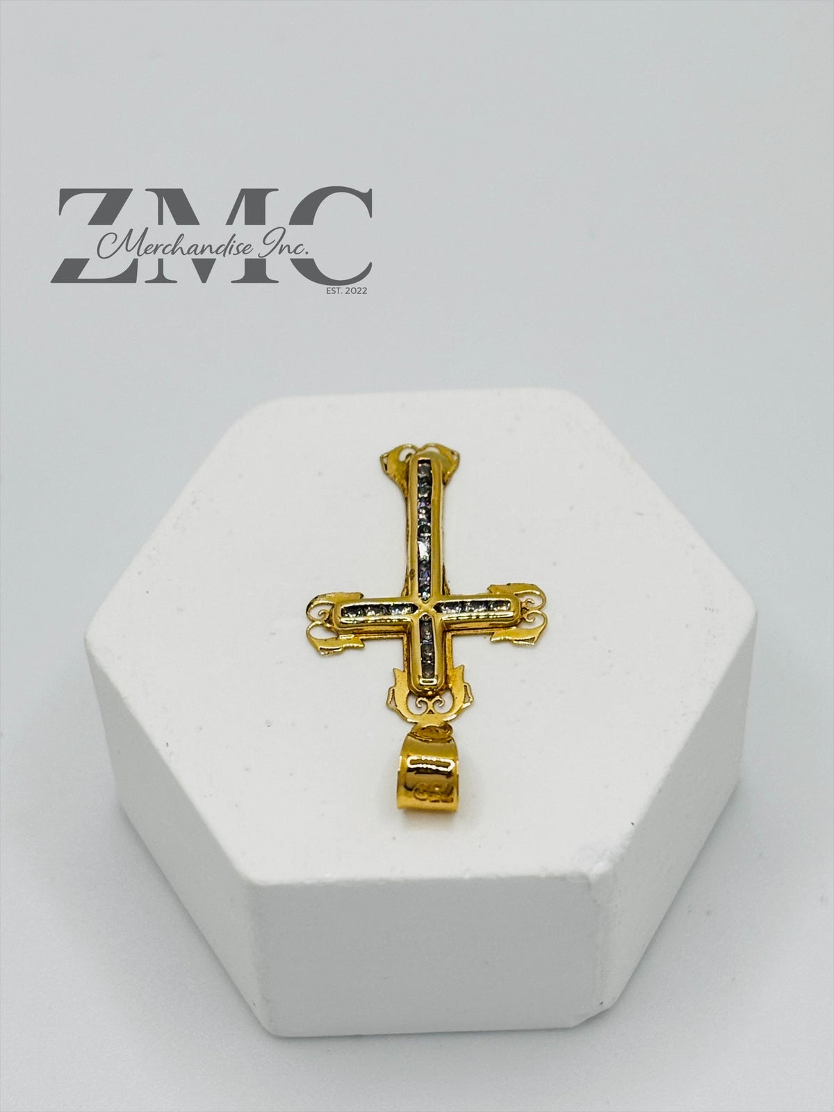 18K Gold Cross Pendant