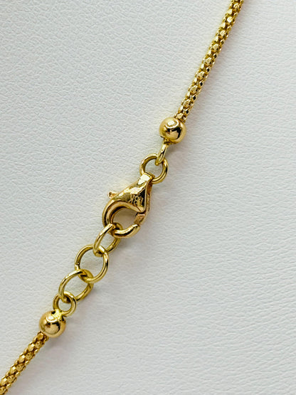 18K Gold Hanging Panther Necklace