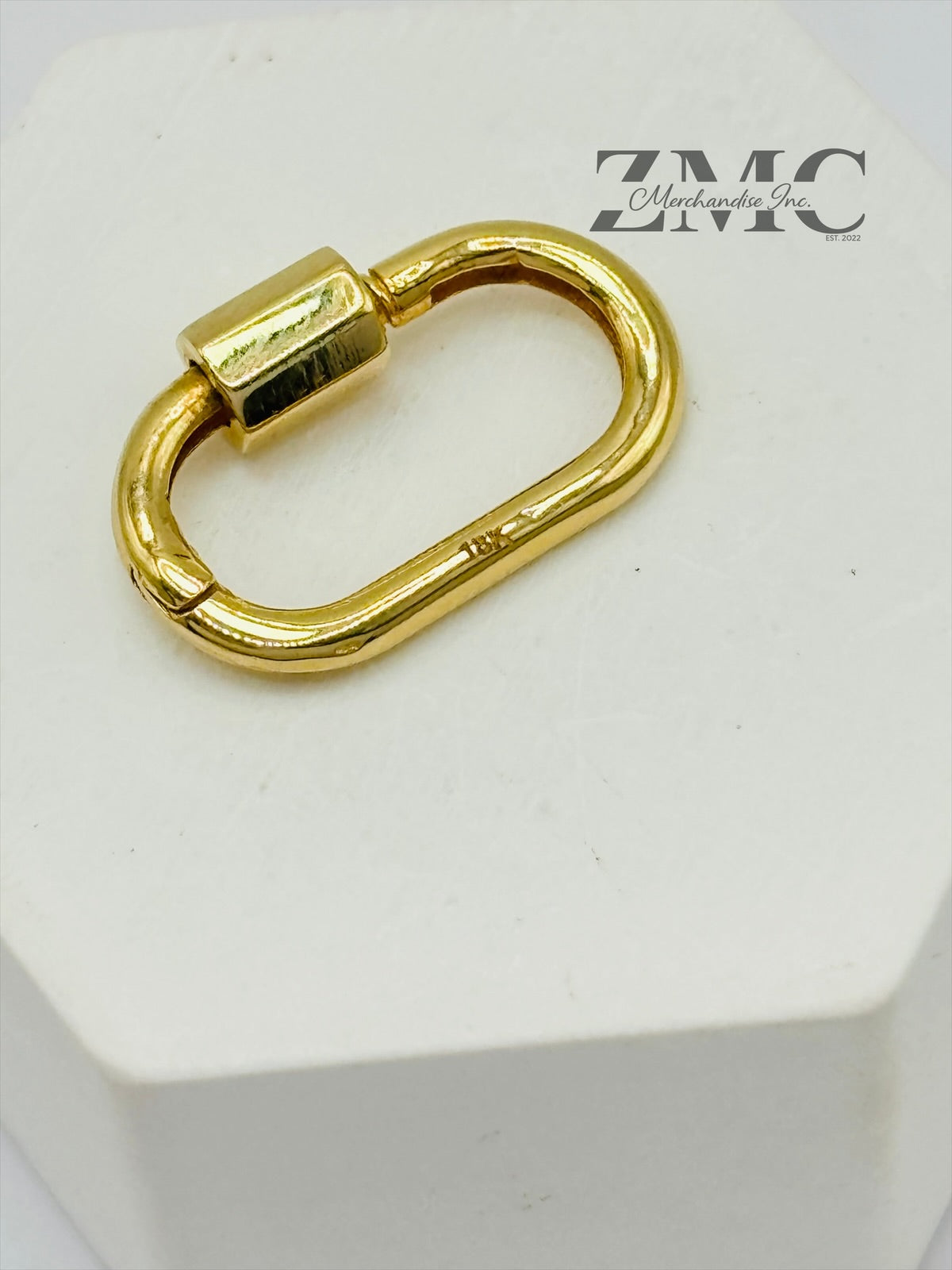 18K Gold Plain Carabiner