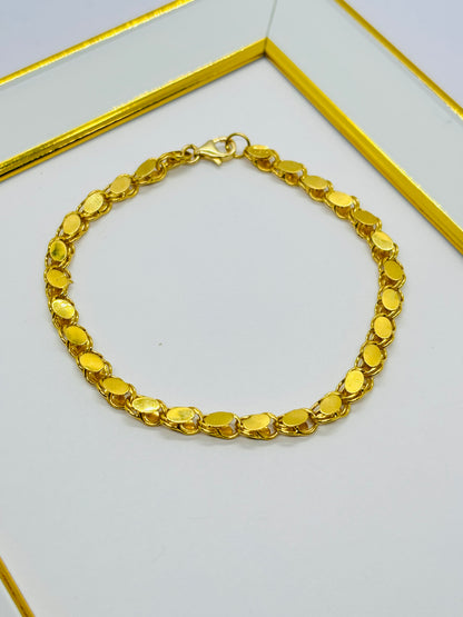 18K Gold Damascus Bracelet 5mm width