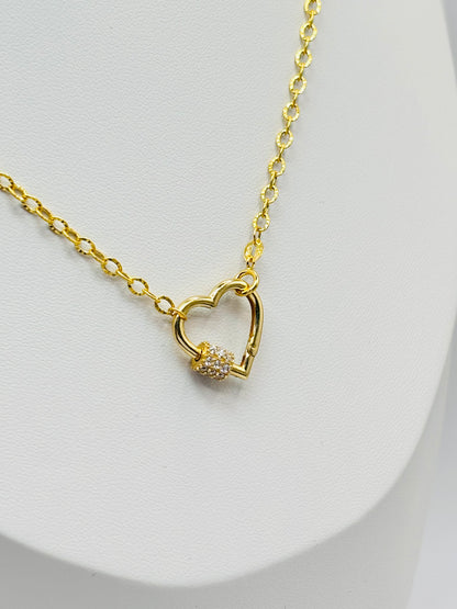 18K Gold Heart Necklace