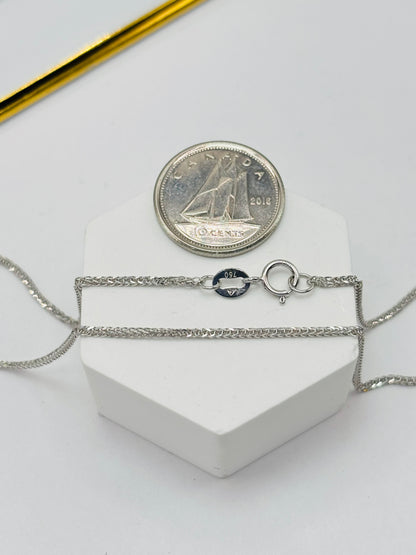 18K White Gold Padlock Necklace