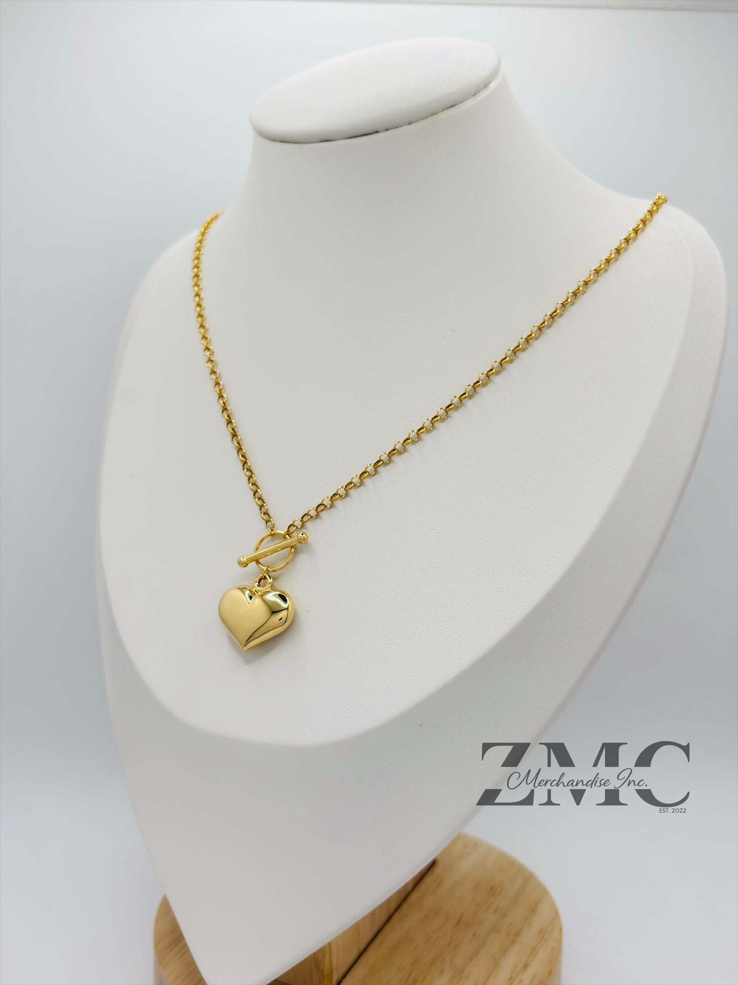 18K Gold Attached Heart Tauco Necklace