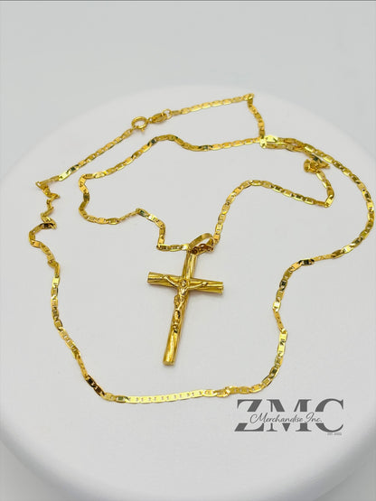 18K Gold Cross Necklace
