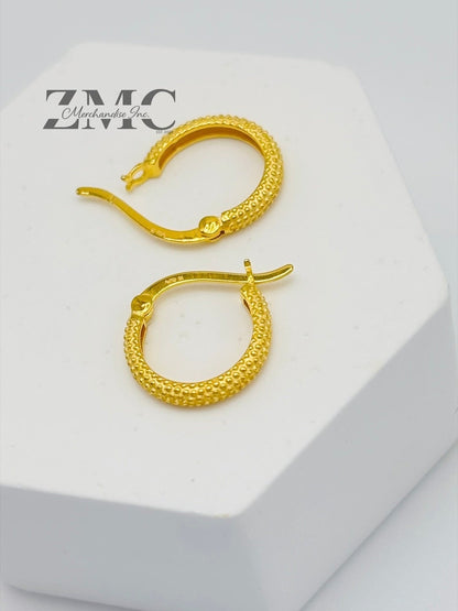 18K Gold Kids Huggies Loop Earrings