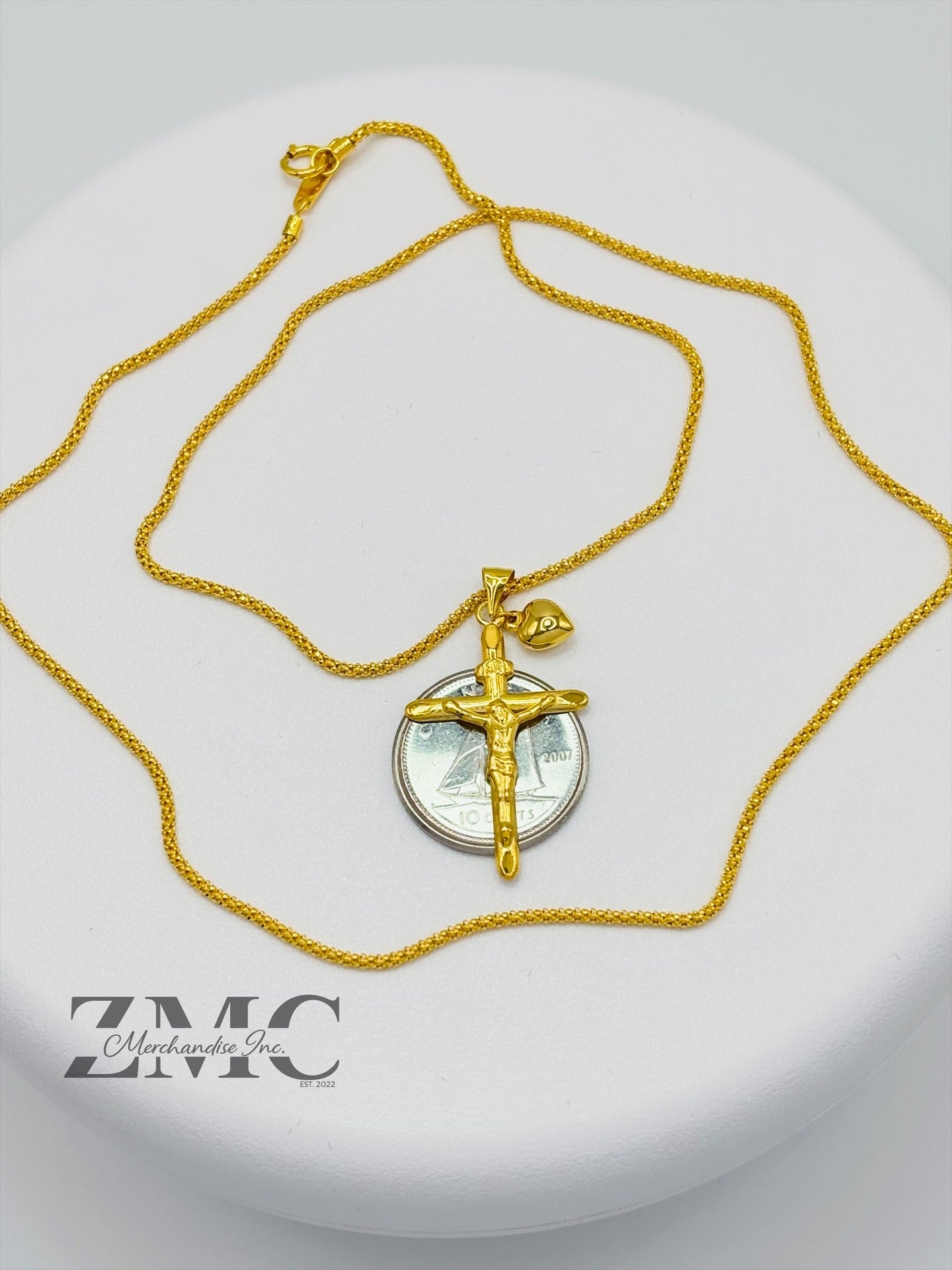 18K Gold Cross Pendant