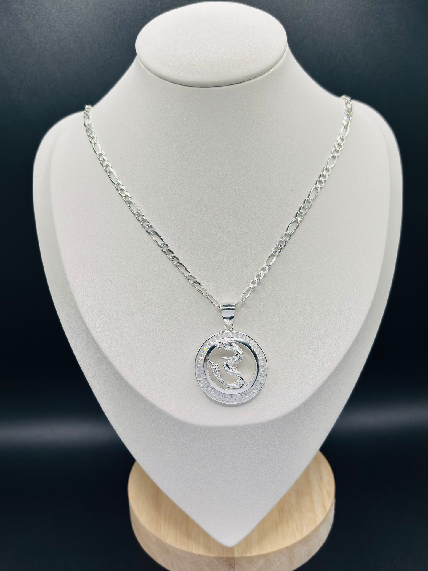 S925 Silver Dragon Necklace