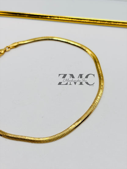18K Gold Herringbone Bracelet